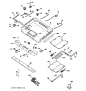 GAS & BURNER PARTS Diagram and Parts List for PGB918DEM2BB  General Electric Range