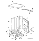 CABINET Diagram and Parts List for DISR333FG6WW  General Electric Dryer