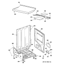 CABINET Diagram and Parts List for DLLLR23EG6WW  General Electric Dryer