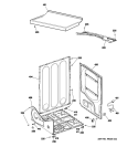 CABINET Diagram and Parts List for DWSR483GG6WW  General Electric Dryer
