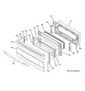 UPPER DOOR Diagram and Parts List for PB970SM2SS  General Electric Range