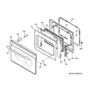 DOOR Diagram and Parts List for JSP39DN1BB  General Electric Range