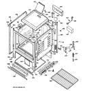 BODY PARTS Diagram and Parts List for RGB508PEH6WH  Hotpoint Range