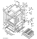 BODY PARTS Diagram and Parts List for RGB524PEH6CT  Hotpoint Range