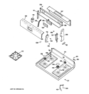 CONTROL PANEL & COOKTOP Diagram and Parts List for RGB540SEH8SA  Hotpoint Range