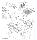 ICE MAKER & DISPENSER Diagram and Parts List for GSE20JEWJFBB  General Electric Refrigerator