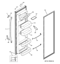 FRESH FOOD DOOR Diagram and Parts List for GSE22KEWHFBB  General Electric Refrigerator
