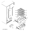 FRESH FOOD SHELVES Diagram and Parts List for GSS20DBTJWW  General Electric Refrigerator