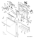 Part Location Diagram of WD34X11210 GE Keypad