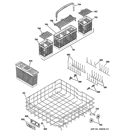 LOWER RACK ASSEMBLY Diagram and Parts List for PDW9900N00BB  General Electric Dishwasher