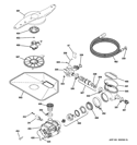 MOTOR-PUMP MECHANISM Diagram and Parts List for PDW9900N00BB  General Electric Dishwasher
