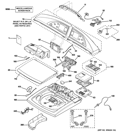 CONTROLS, BACKSPLASH & TOP PANEL Diagram and Parts List for WPGT9350C0WW  General Electric Washer