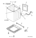 CABINET Diagram and Parts List for WPGT9360C0PL  General Electric Washer