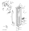 FREEZER DOOR Diagram and Parts List for PCF25MGWCCC  General Electric Refrigerator