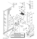 FRESH FOOD SECTION Diagram and Parts List for PCF25PGWABB  General Electric Refrigerator