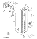 FREEZER DOOR Diagram and Parts List for PCF25PGWCBB  General Electric Refrigerator