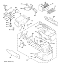ICE MAKER & DISPENSER Diagram and Parts List for PSC23PSTBSS  General Electric Refrigerator