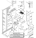 FRESH FOOD SECTION Diagram and Parts List for PSC23PSTBSS  General Electric Refrigerator
