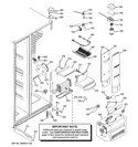 FRESH FOOD SECTION Diagram and Parts List for PSC23PSWASS  General Electric Refrigerator