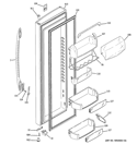 FRESH FOOD DOOR Diagram and Parts List for PSC25MGTBBB  General Electric Refrigerator
