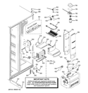 FRESH FOOD SECTION Diagram and Parts List for PSC25NSWASS  General Electric Refrigerator