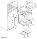 FRESH FOOD SHELVES Diagram and Parts List for GTS18KCPYRCC  General Electric Refrigerator