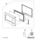 DOOR PARTS Diagram and Parts List for JVM1665SN1SS  General Electric Microwave