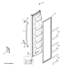 FREEZER DOOR Diagram and Parts List for GSS20DBTGWW  General Electric Refrigerator