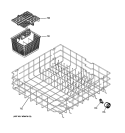 LOWER RACK ASSEMBLY Diagram and Parts List for VLD4209L20BB  General Electric Dishwasher