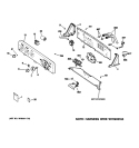 CONTROLS & BACKSPLASH Diagram and Parts List for WBSR3000G3WS  General Electric Washer