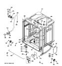 BODY PARTS Diagram and Parts List for PDWF400P00CC  General Electric Dishwasher