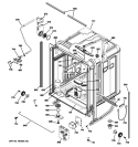 BODY PARTS Diagram and Parts List for PDWT280P00SS  General Electric Dishwasher