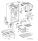 CABINET Diagram and Parts List for CTS18FBSBLWW  General Electric Refrigerator
