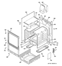 Part Location Diagram of WB63K10097 GE BODY BROILER