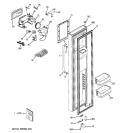 FREEZER DOOR Diagram and Parts List for GSHS3KGXCCSS  General Electric Refrigerator