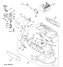 ICE MAKER & DISPENSER Diagram and Parts List for PSSS3RGXCSS  General Electric Refrigerator