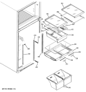 FRESH FOOD SHELVES Diagram and Parts List for GTS18SBXARSS  General Electric Refrigerator