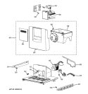 ICE MAKER & DISPENSER Diagram and Parts List for PSB48YSXASS  General Electric Refrigerator