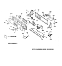 CONTROLS & BACKSPLASH Diagram and Parts List for WISQ416FT8WW  General Electric Washer