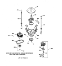 SUSPENSION, PUMP & DRIVE COMPONENTS Diagram and Parts List for WISQ416FT8WW  General Electric Washer