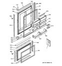 DOORS Diagram and Parts List for ZIC360NRJRH  General Electric Refrigerator