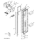 FREEZER DOOR Diagram and Parts List for GCE23LGTJFAV  General Electric Refrigerator