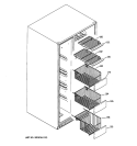FREEZER SHELVES Diagram and Parts List for HSK29MGWICCC  Hotpoint Refrigerator