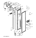 FREEZER DOOR Diagram and Parts List for PJE25PGTJFSV  General Electric Refrigerator