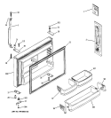 FREEZER DOOR Diagram and Parts List for GTE22JBTJRWW  General Electric Refrigerator