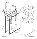 FRESH FOOD DOOR Diagram and Parts List for GTE22JBTJRWW  General Electric Refrigerator