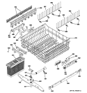 UPPER RACK ASSEMBLY Diagram and Parts List for PDW7980P00SS  General Electric Dishwasher