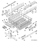 UPPER RACK ASSEMBLY Diagram and Parts List for PDWF580P00SS  General Electric Dishwasher