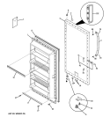 FREEZER DOOR Diagram and Parts List for FUF17SVARWW  General Electric Freezer