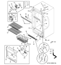 CABINET Diagram and Parts List for FUF20SUDRWW  General Electric Freezer